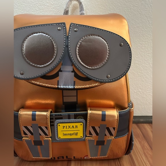 NWT Loungefly Pixar WALL-E Cosplay Gold Backpack - Picture 5 of 7